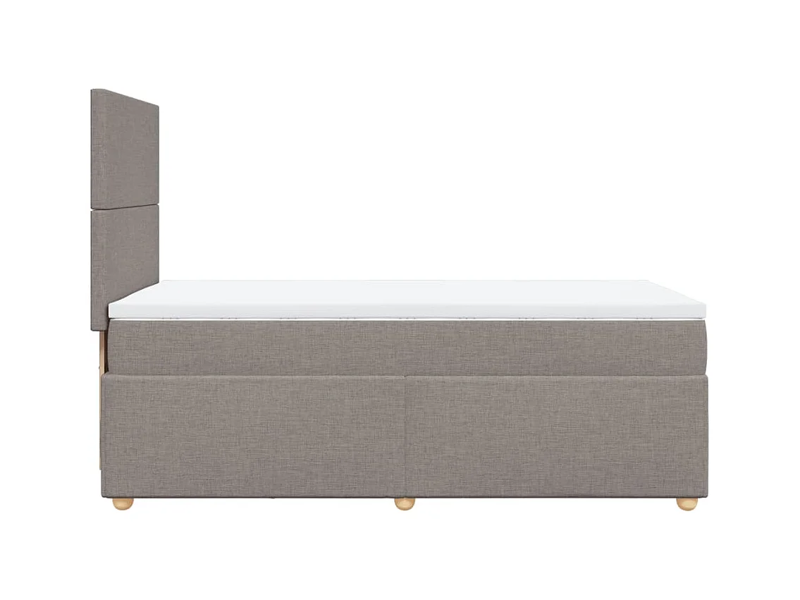 Sommier à lattes de lit avec matelas Taupe 100x200 cm Tissu