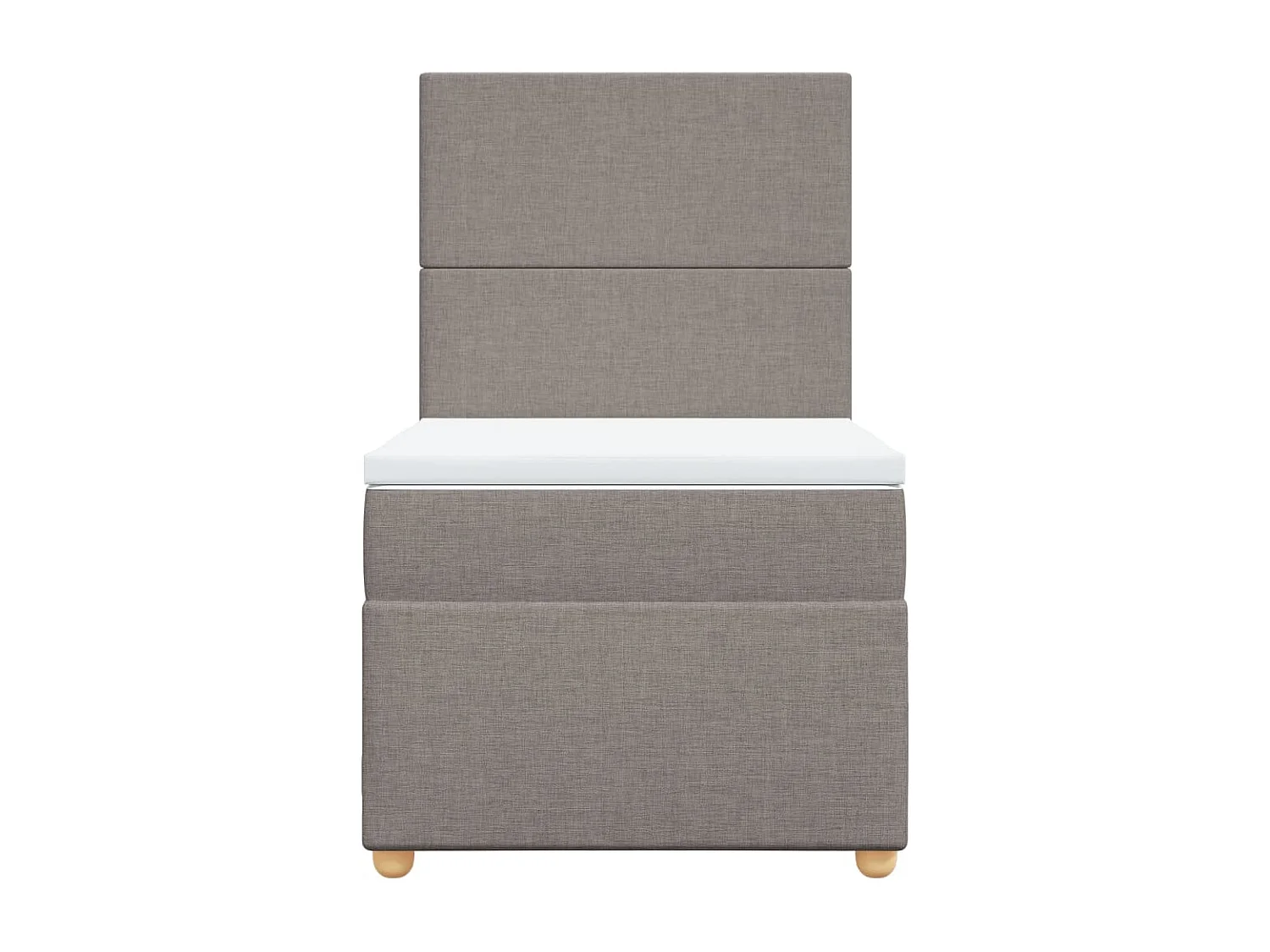 Sommier à lattes de lit avec matelas Taupe 100x200 cm Tissu