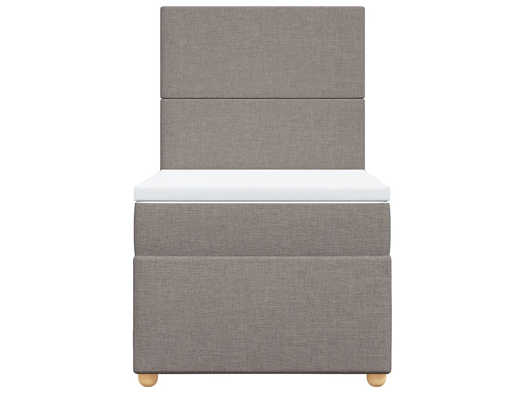 Sommier à lattes de lit avec matelas Taupe 100x200 cm Tissu