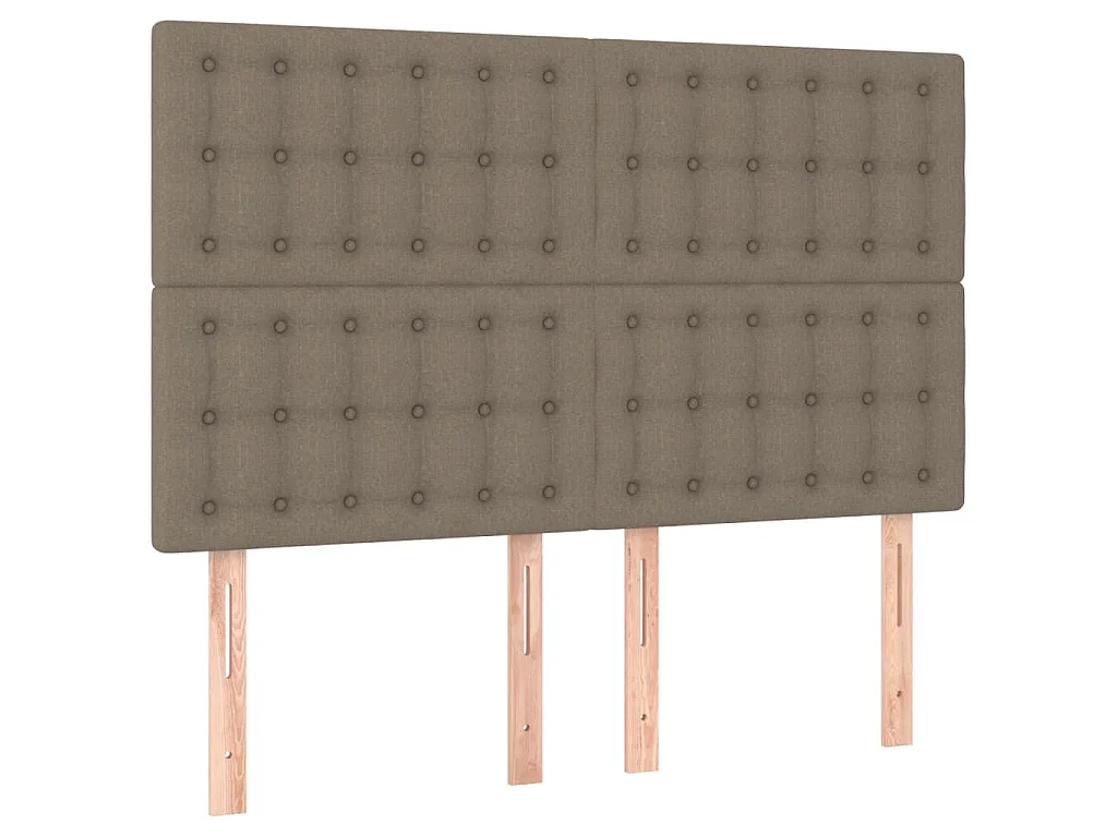 Boxspring met matras stof taupe 140x200 cm