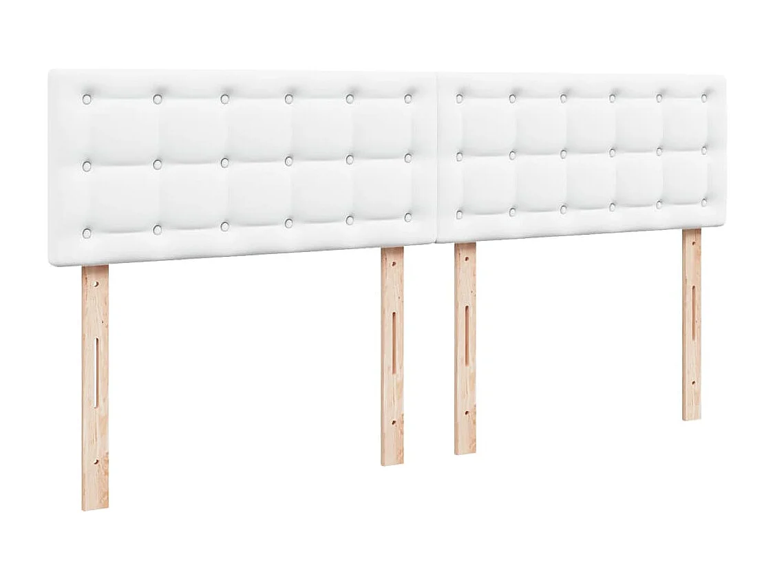 Boxspring met matras kunstleer wit 200x200 cm