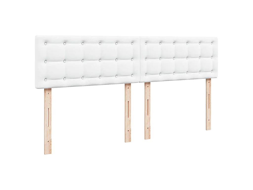 Boxspring met matras kunstleer wit 200x200 cm