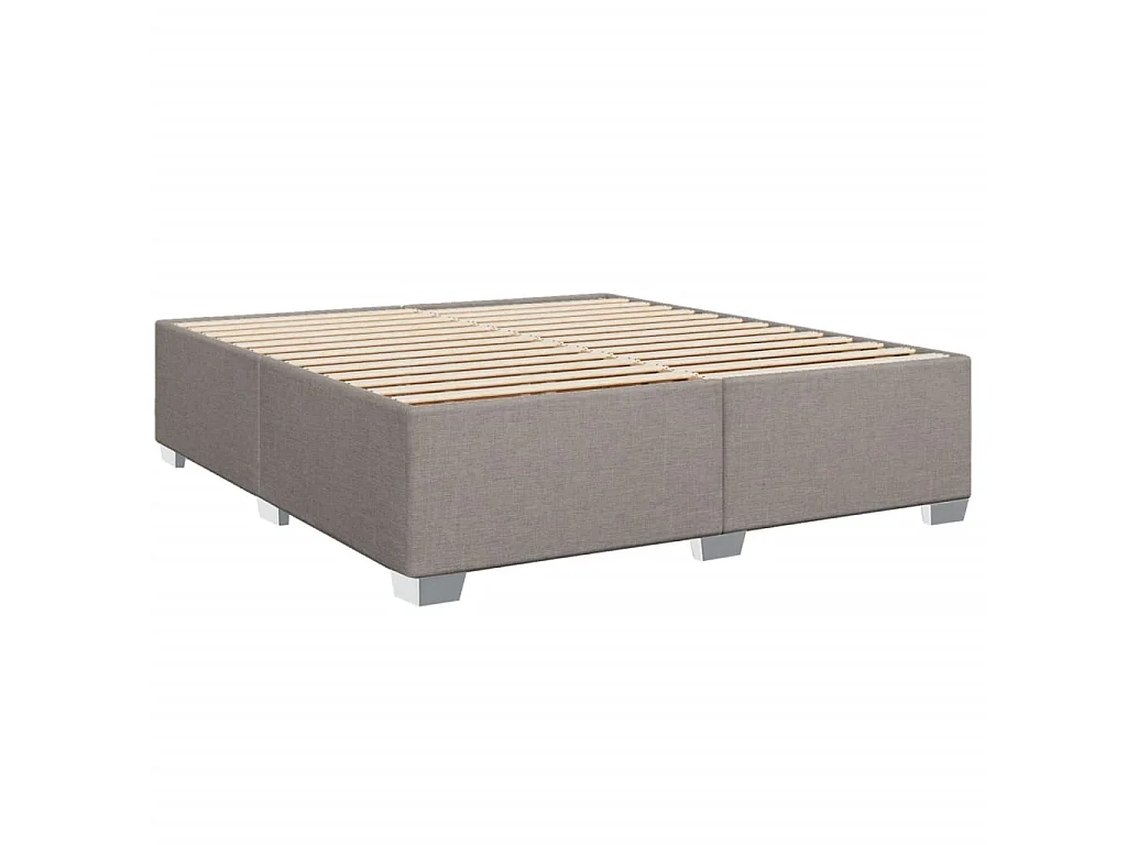Boxspring met matras stof taupe 200x200 cm