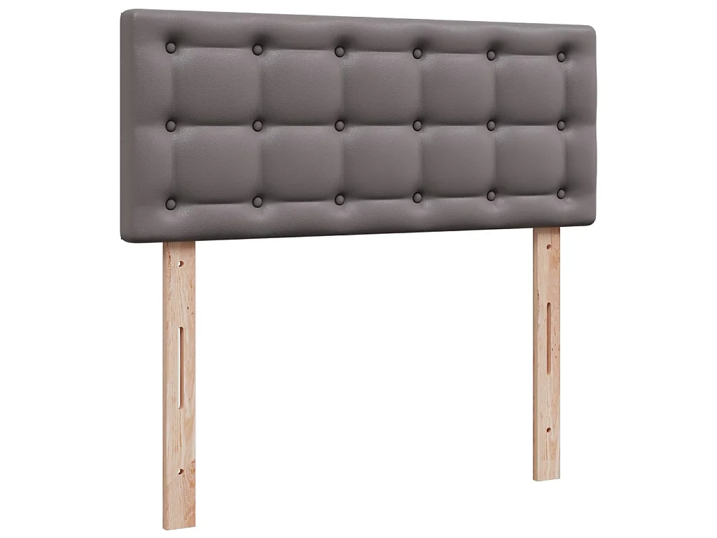 Boxspringbett mit Matratze Grau 120x200 cm Kunstleder