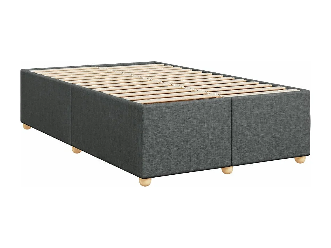 Boxspringbett mit Matratze Dunkelgrau 120x190 cm Stoff