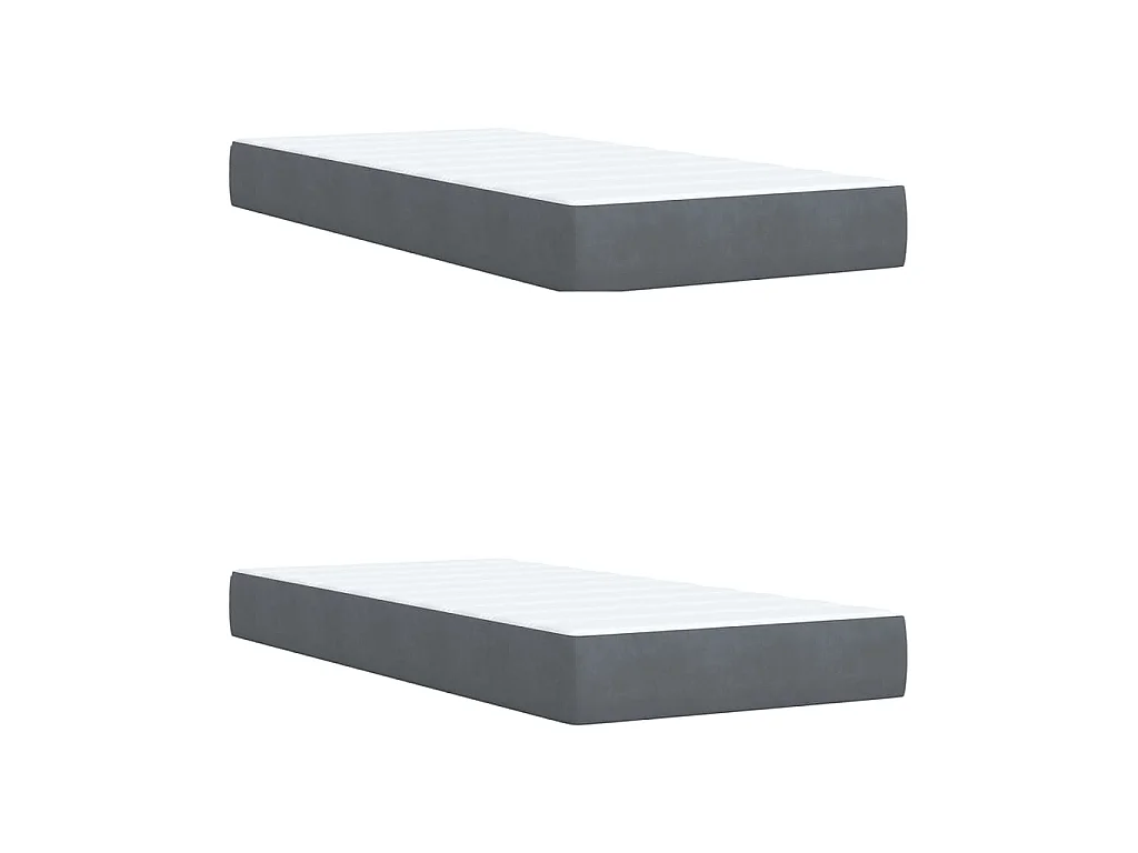 Boxspringbett mit Matratze Dunkelgrau 200x200 cm Samt
