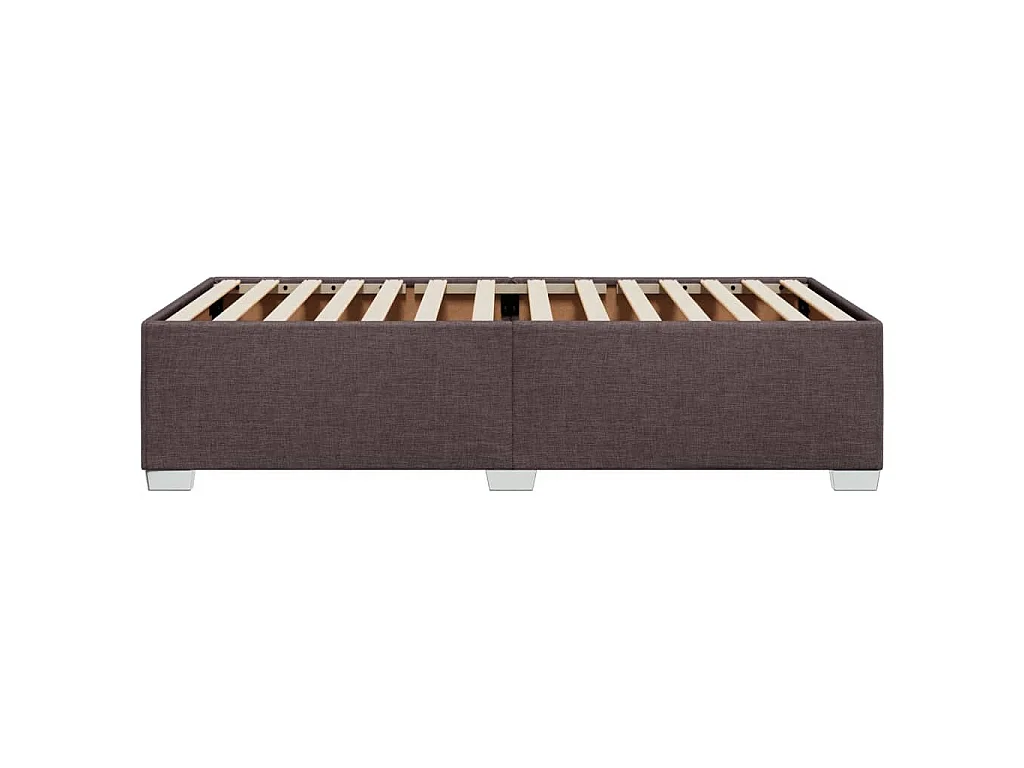 Bettgestell ohne Matratze Dunkelbraun 100x200 cm Stoff
