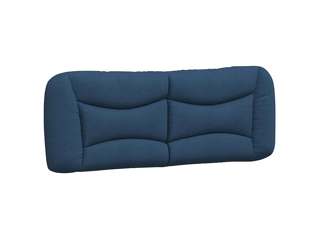 Cadre de lit sans matelas Hvar bleu 140x190 cm tissu