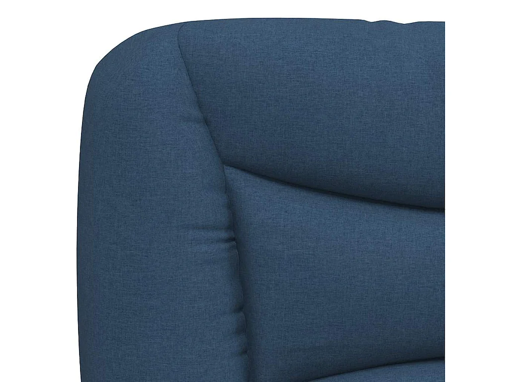 Cadre de lit sans matelas Hvar bleu 140x190 cm tissu