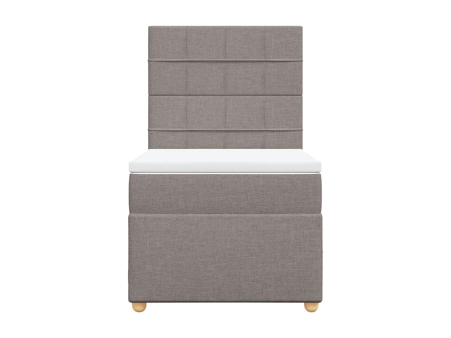 Boxspring met matras stof taupe 80x200 cm