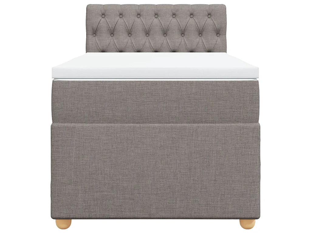 Sommier à lattes de lit avec matelas Taupe 80x200 cm Tissu