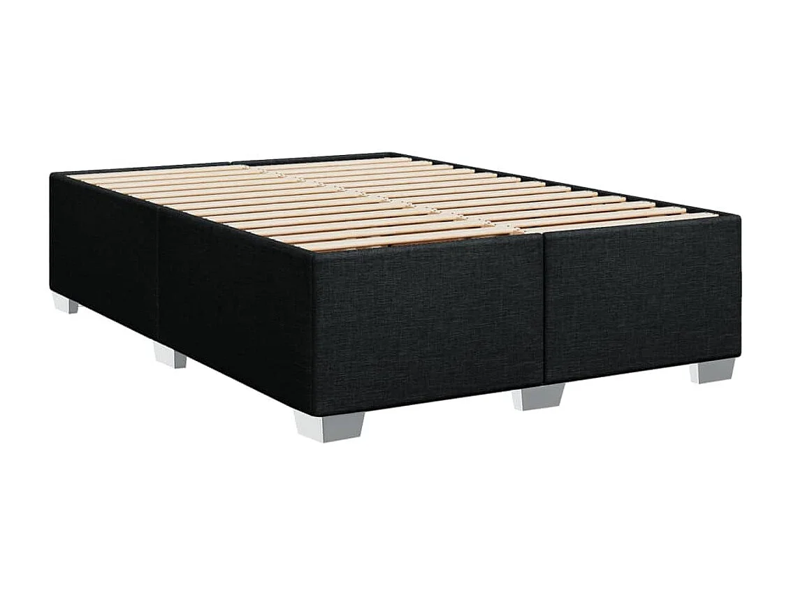 Boxspringbett mit Matratze Schwarz 140x200 cm Stoff