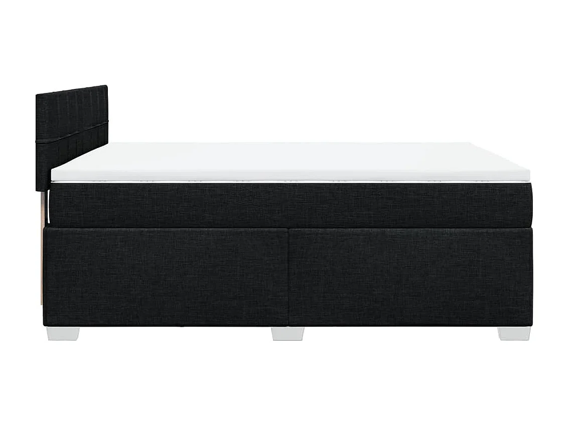 Boxspringbett mit Matratze Schwarz 140x200 cm Stoff