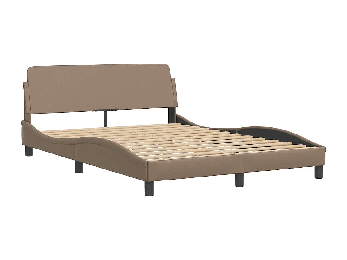 Lit Viana avec matelas cappuccino 120x200 cm similicuir