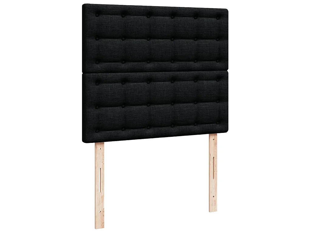 Boxspringbett mit Matratze Schwarz 120x200 cm Stoff