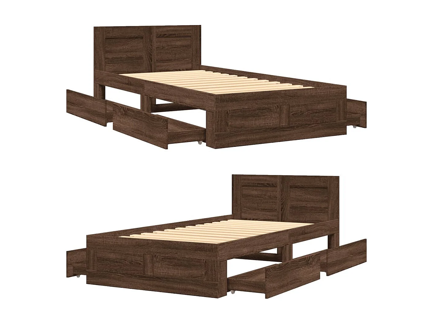 Giroletto Testiera Rovere Marrone 75x190 cm Legno Multistrato