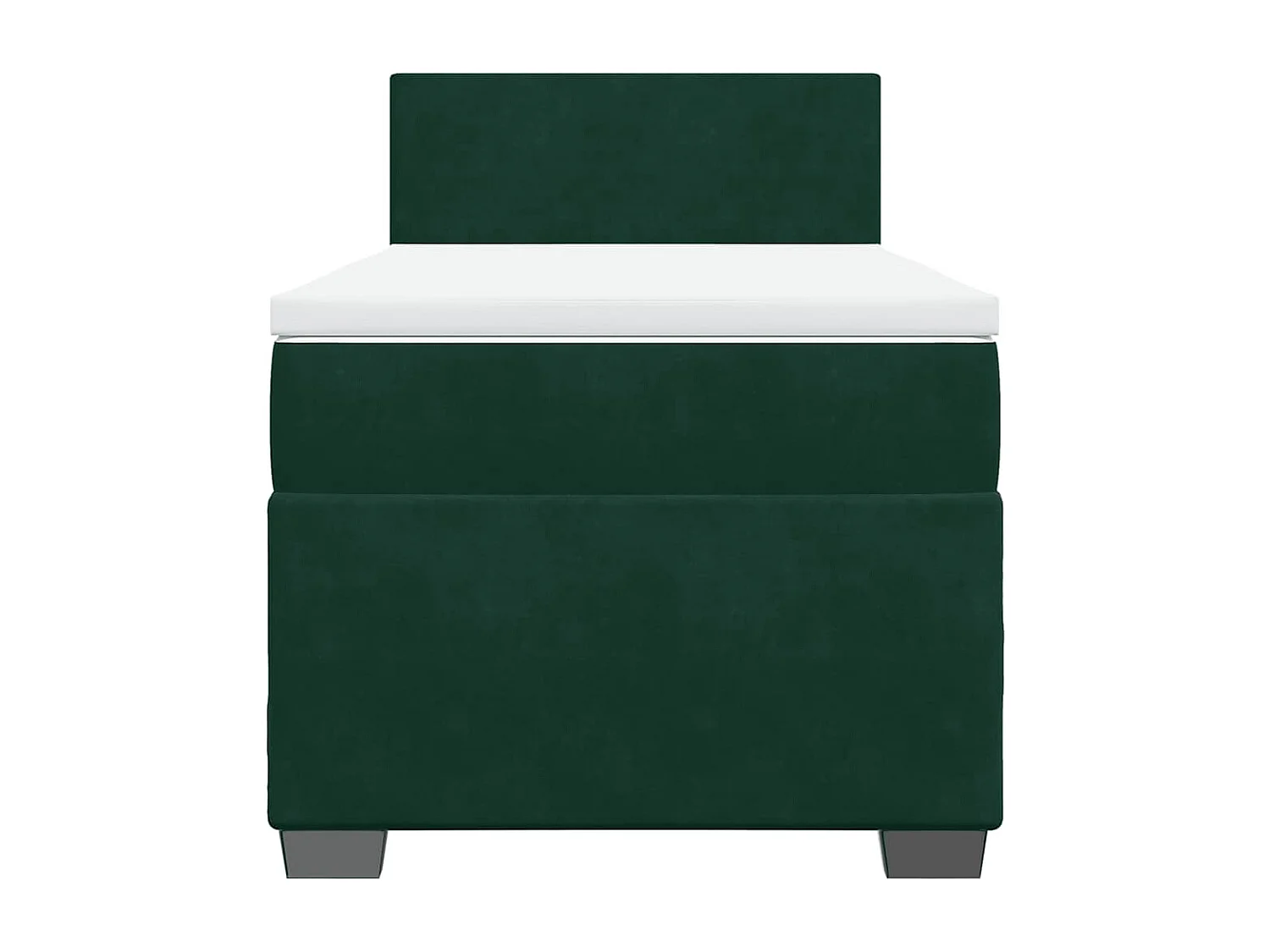 Sommier à lattes de lit et matelas Vert foncé 80x200 cm Velours