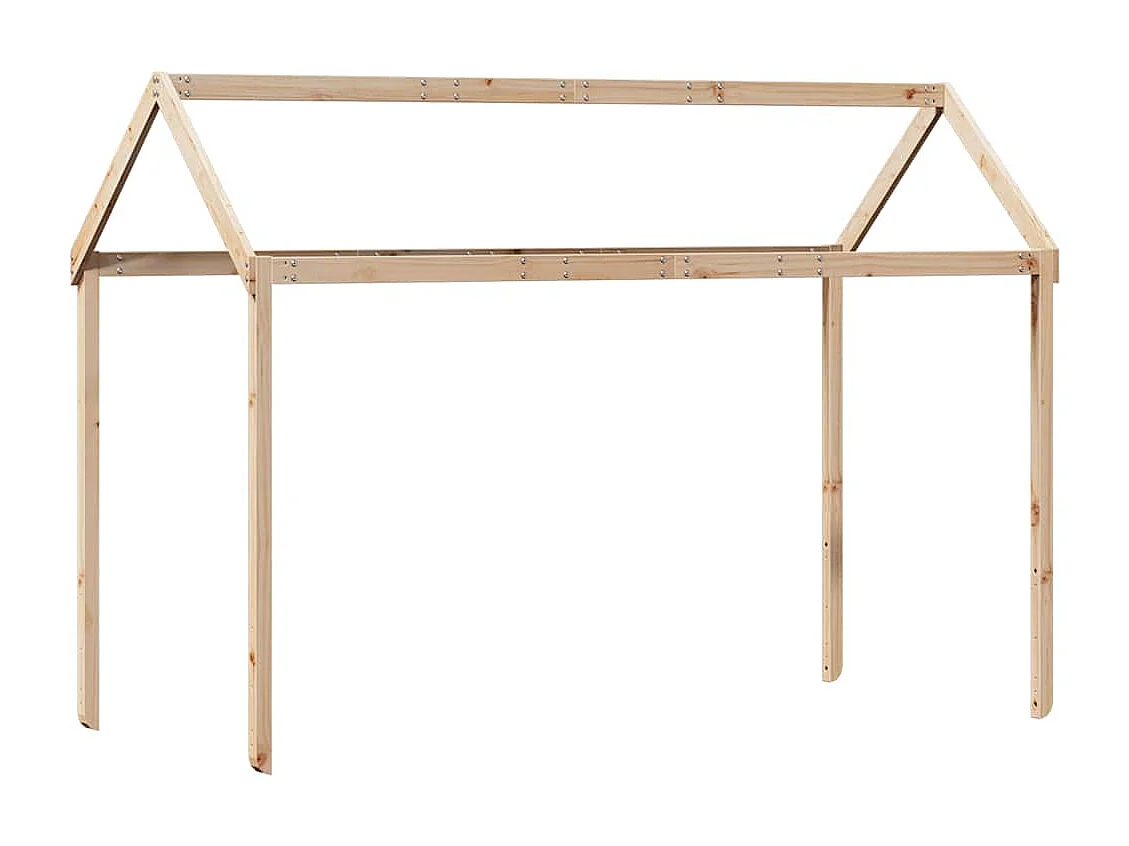 Lit haut sans matelas 90x190 cm bois de pin massif