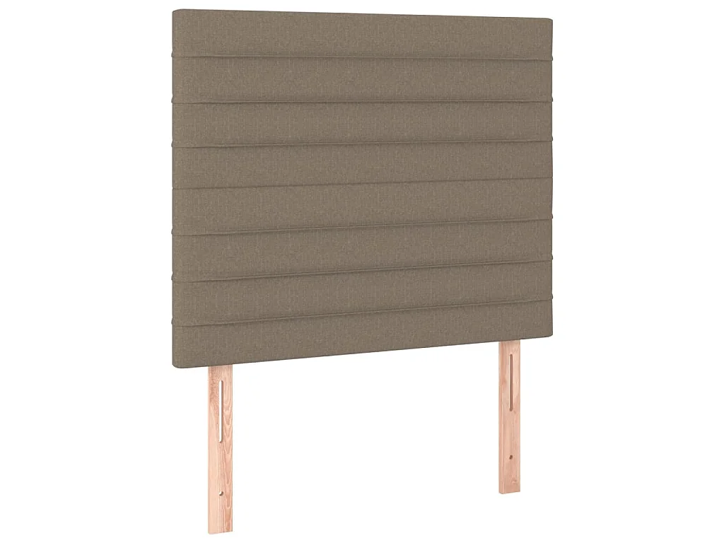Sommier à lattes de lit avec matelas Taupe 90x200 cm Tissu