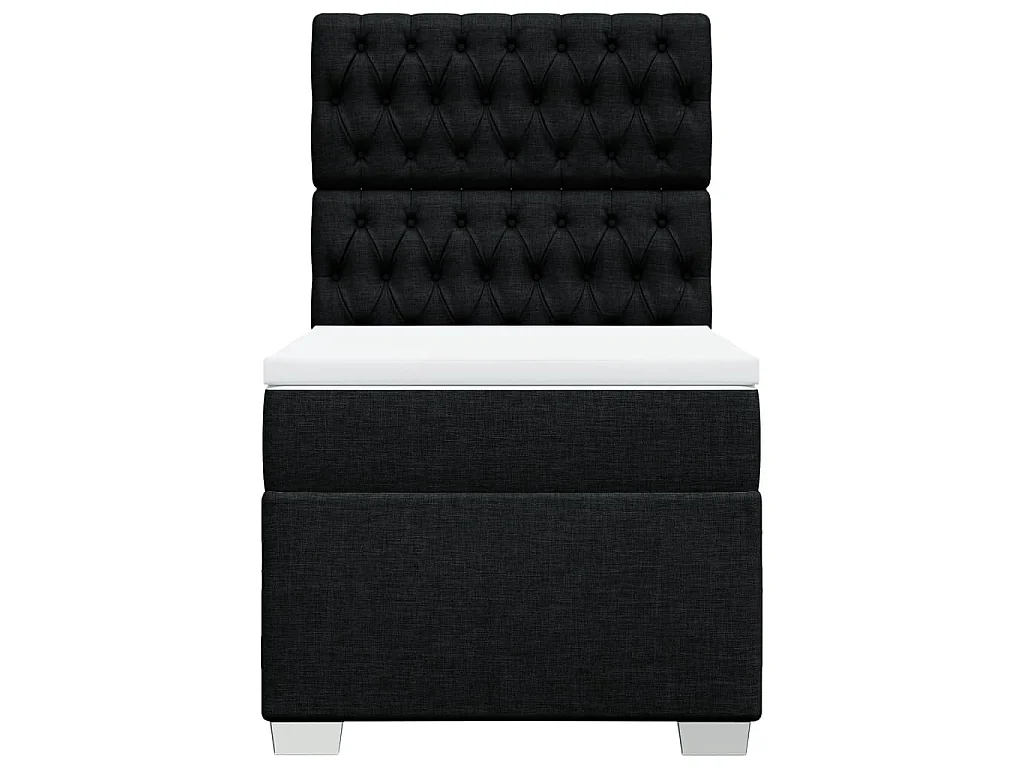 Boxspringbett mit Matratze Schwarz 90x190 cm Stoff