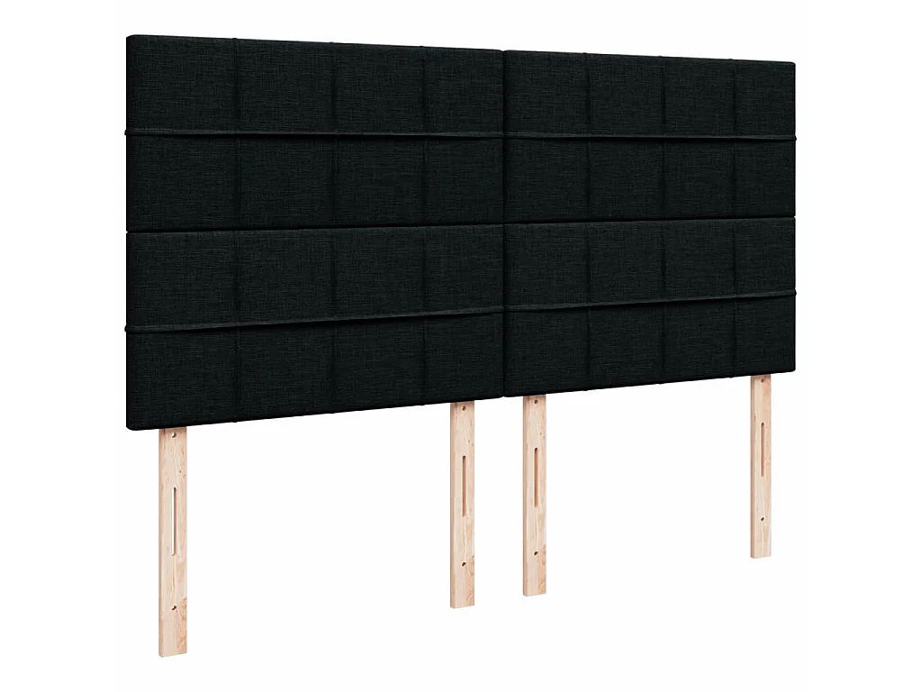 Boxspringbett mit Matratze Schwarz 200x200 cm Stoff