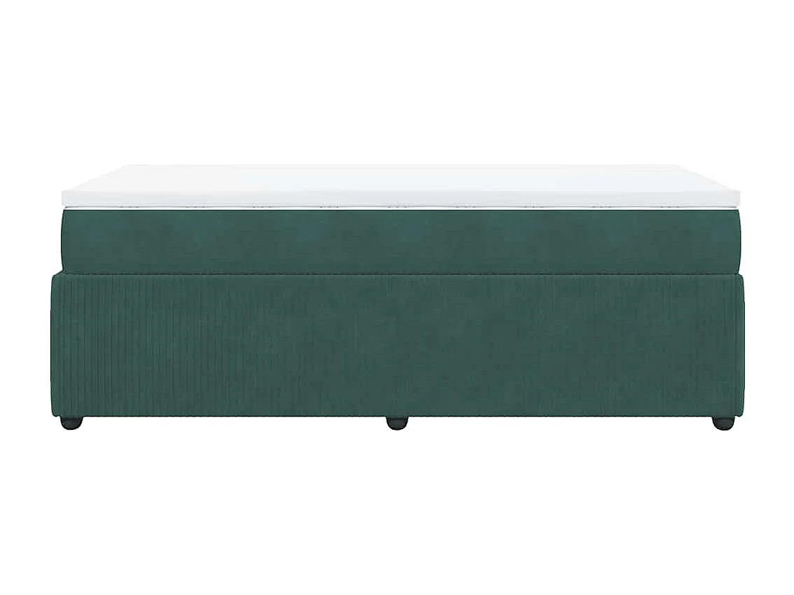 Sommier à lattes de lit et matelas Vert foncé 80x200 cm Velours
