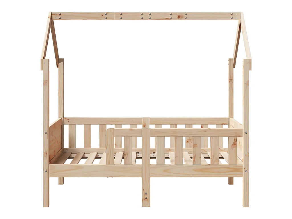 Cadre de lit d'enfants forme de maison sans matelas pin