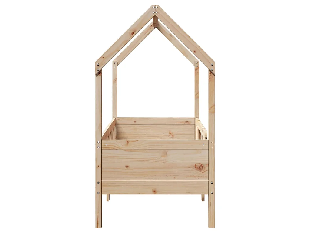 Cadre de lit d'enfants forme de maison sans matelas pin