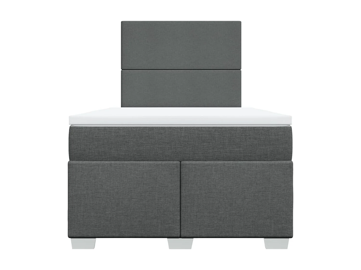 Sommier à lattes de lit avec matelas Gris foncé 120x200cm Tissu