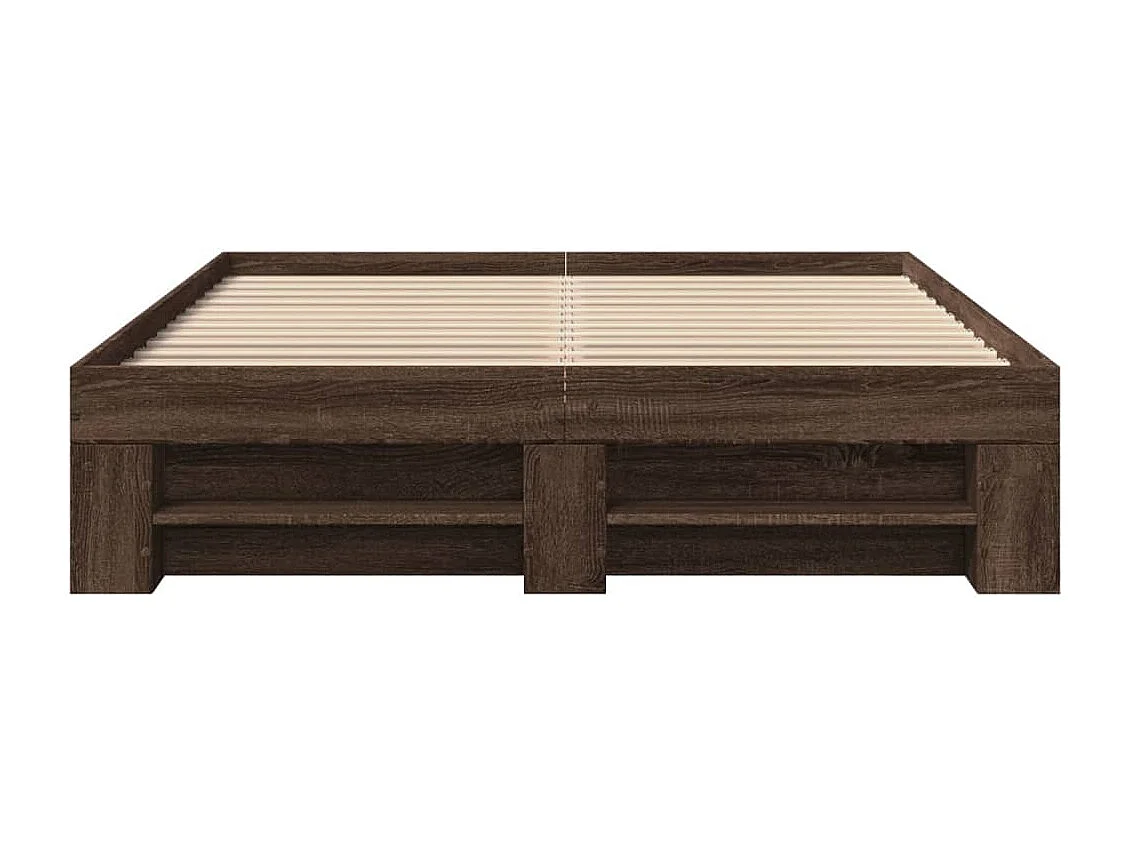 Cadre de lit sans matelas chêne marron 120x190 cm
