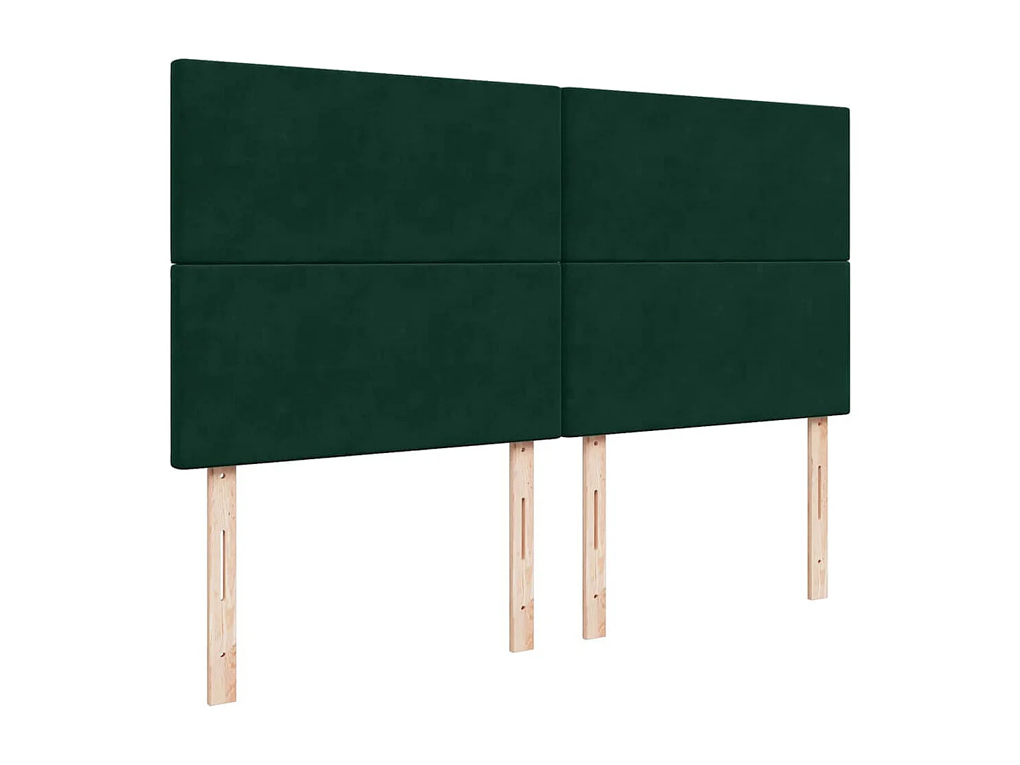 Sommier à lattes de lit et matelas Vert foncé 200x200cm Velours