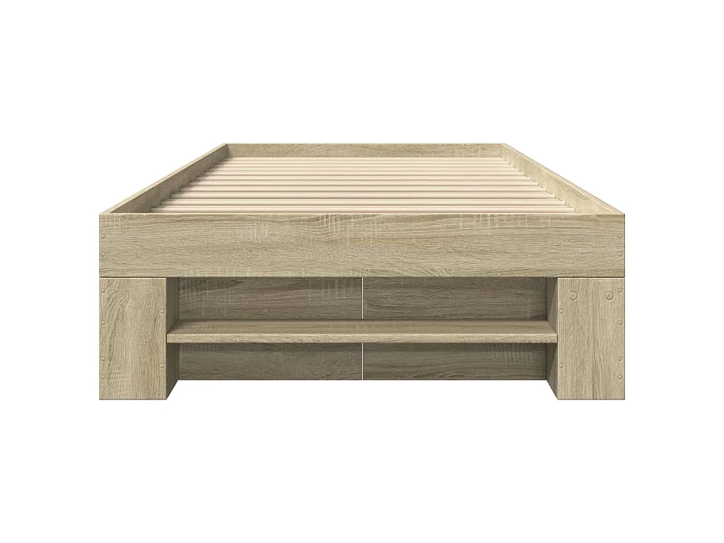 Cadre de lit sans matelas chêne sonoma 100x200 cm