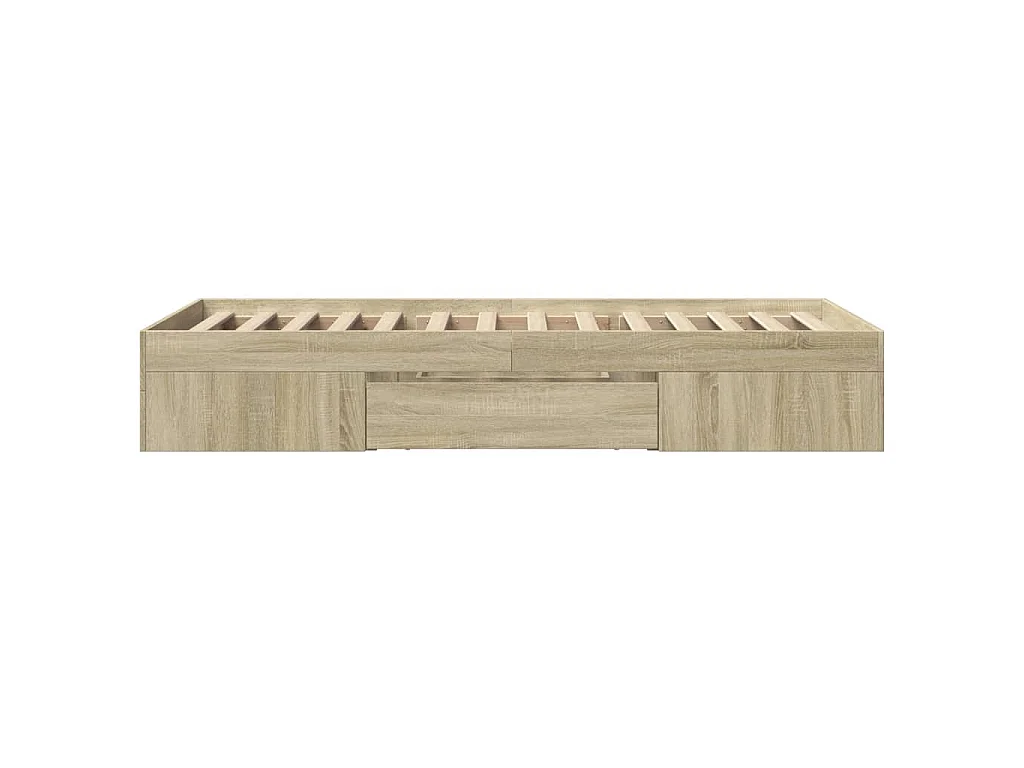 Cadre de lit sans matelas chêne sonoma 100x200 cm