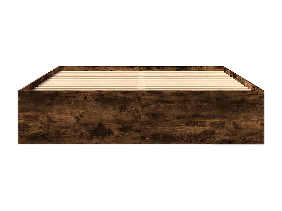 Bettgestell ohne Matratze Räuchereiche 150x200 cm Holzwerkstoff