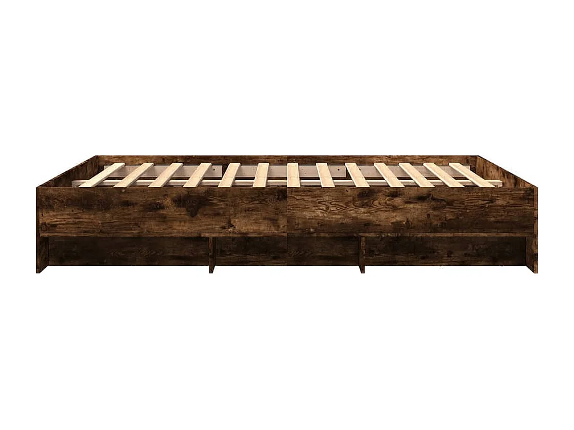 Bettgestell ohne Matratze Räuchereiche 150x200 cm Holzwerkstoff