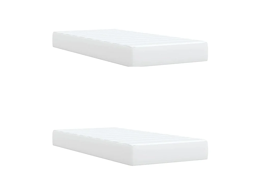 Giroletto a Molle con Materasso Bianco 200x200cm in Similpelle