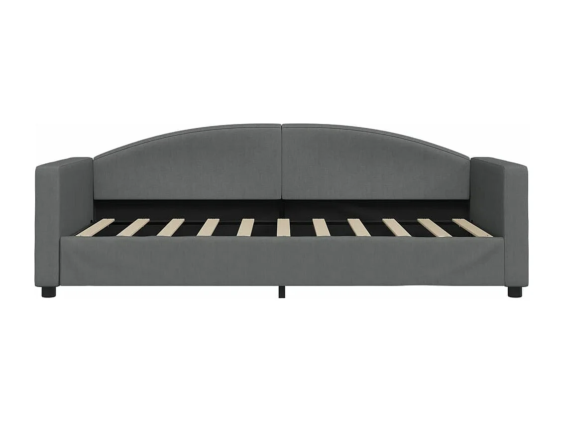 Divano Letto con Materasso Grigio Scuro 90x190 cm in Tessuto