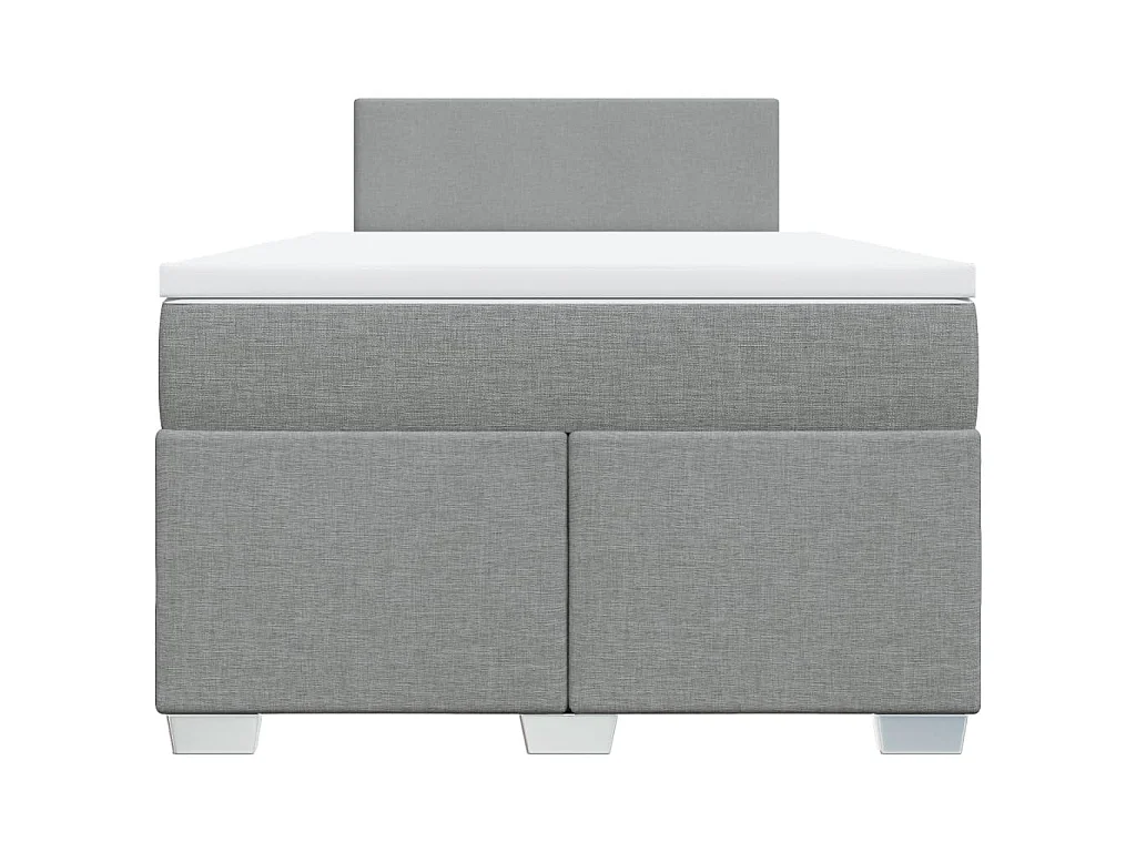 Sommier à lattes de lit avec matelas Gris clair 120x200cm Tissu