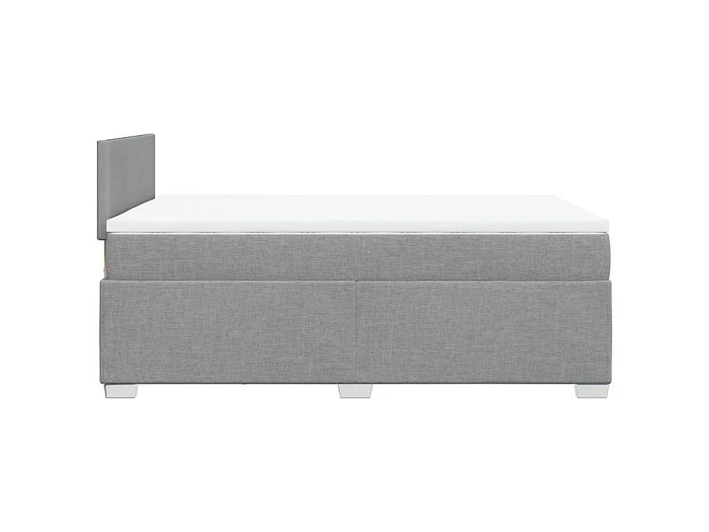 Sommier à lattes de lit avec matelas Gris clair 120x200cm Tissu