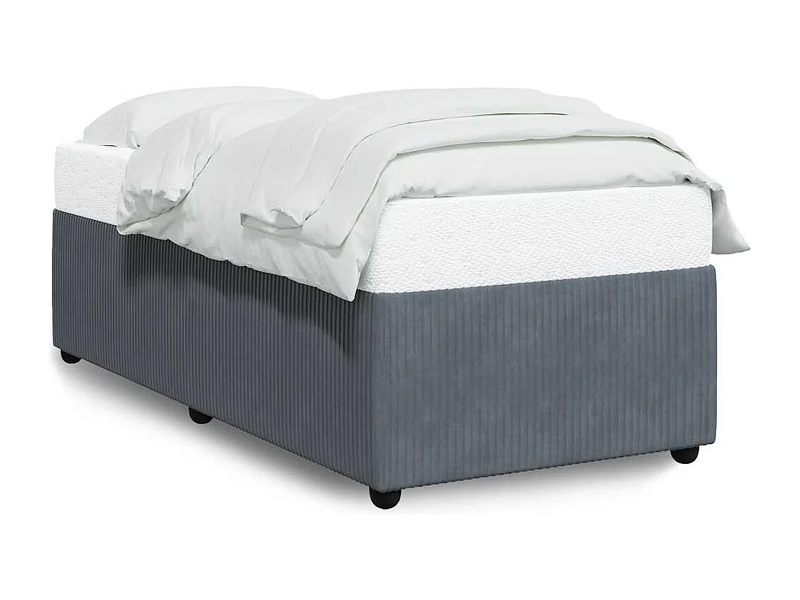 Bettgestell ohne Matratze Dunkelgrau 90x200 cm Samt
