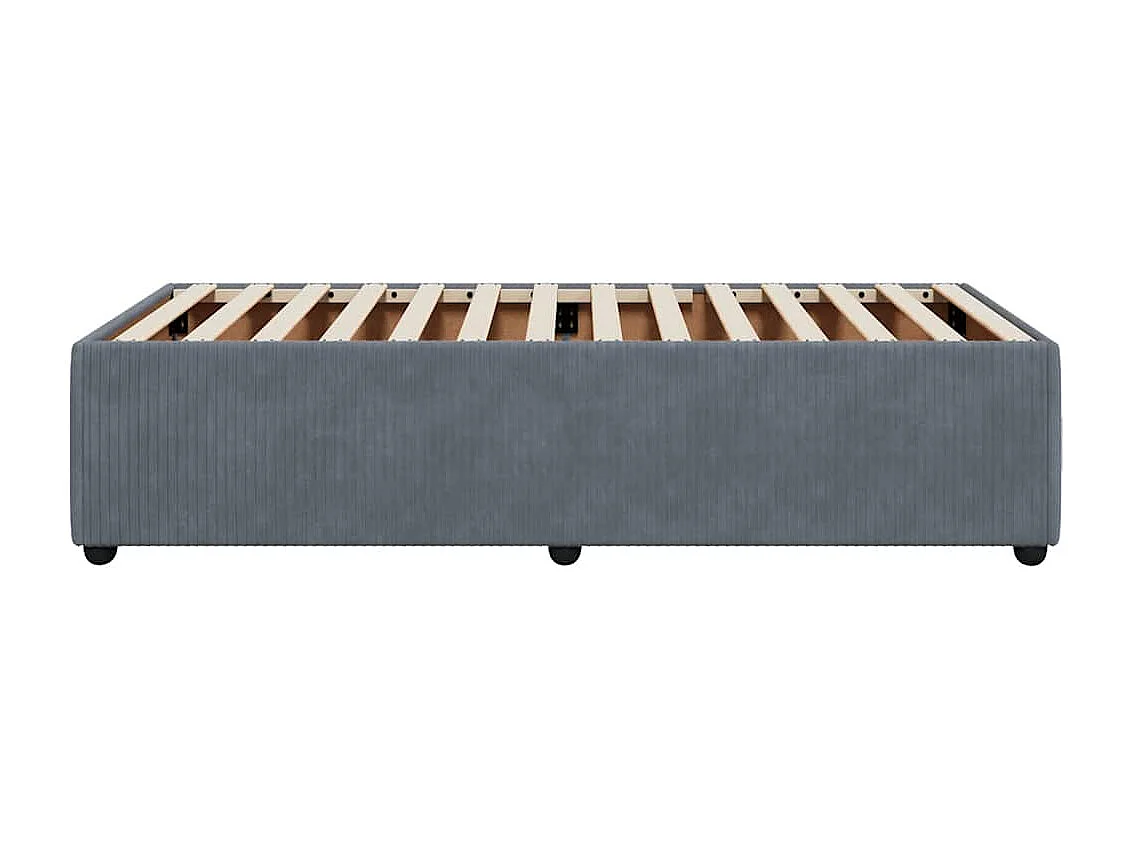 Bettgestell ohne Matratze Dunkelgrau 90x200 cm Samt