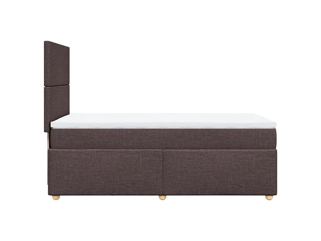 Boxspring met matras stof donkerbruin 90x190 cm