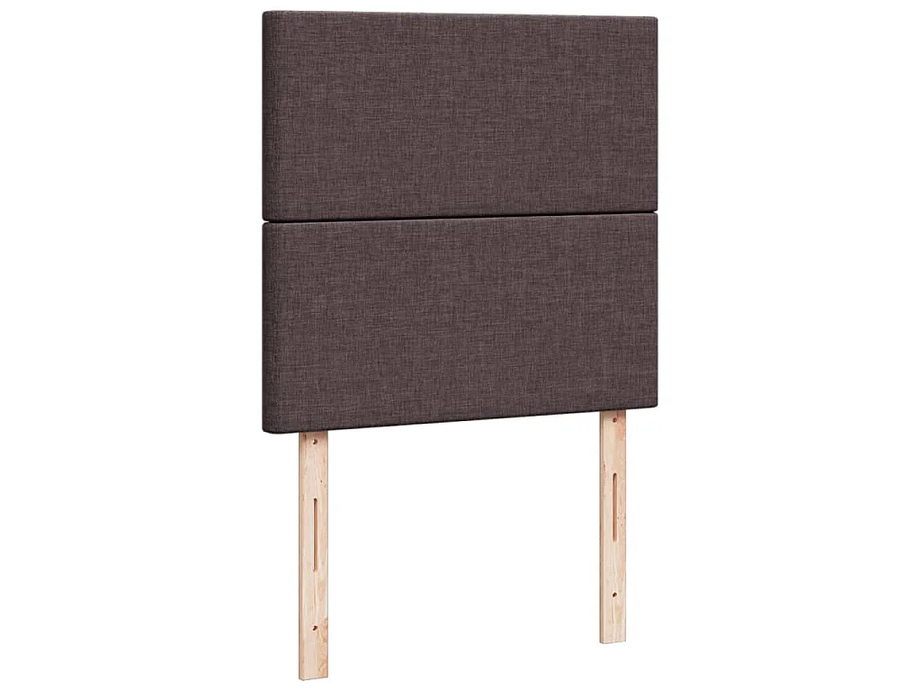 Boxspring met matras stof donkerbruin 90x190 cm