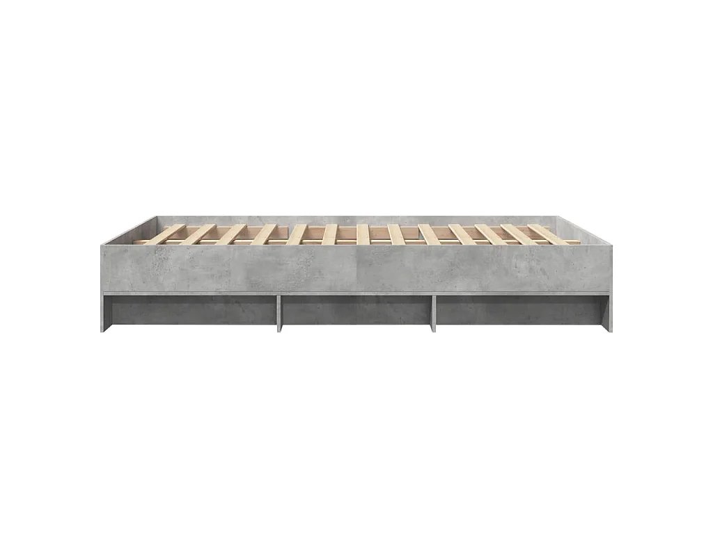Bedframe bewerkt hout betongrijs 140x200 cm