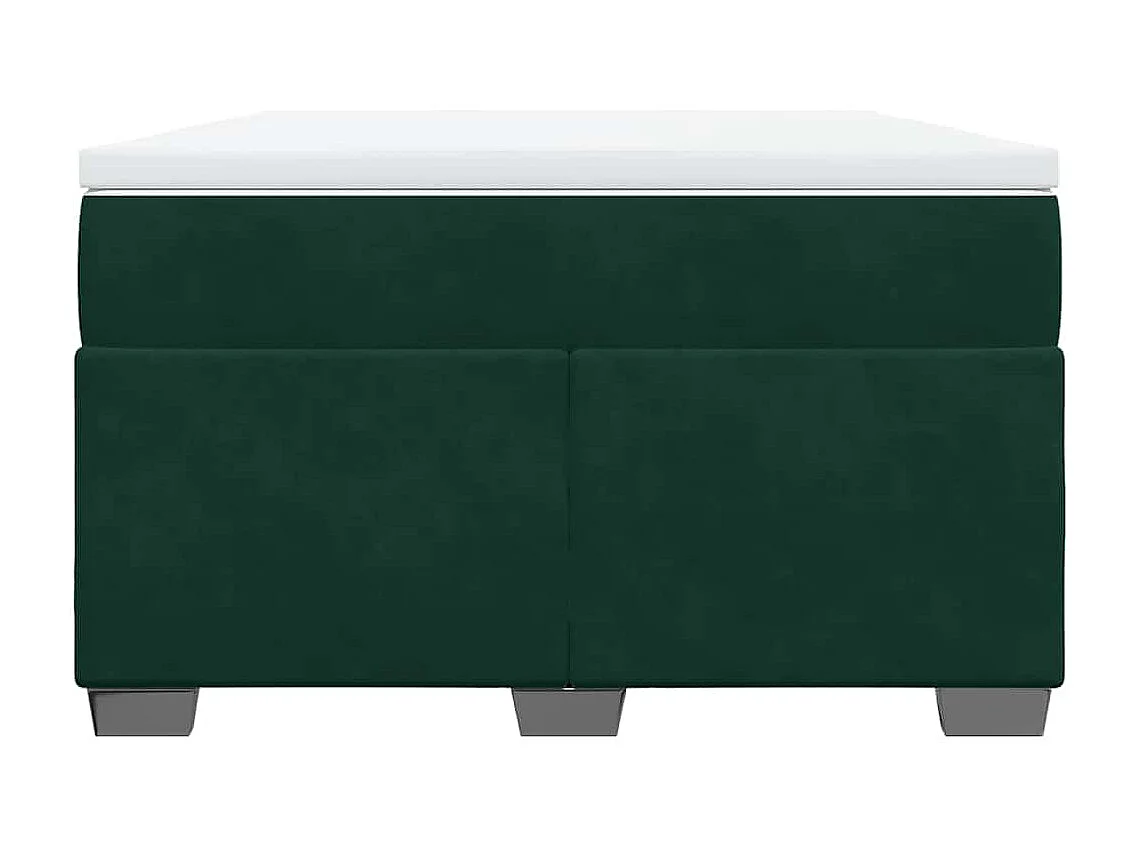 Sommier à lattes de lit et matelas Vert foncé 120x200cm Velours