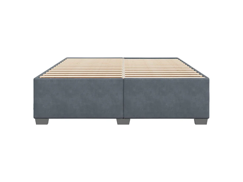 Giroletto senza Materasso Grigio Scuro 200x200 cm Velluto