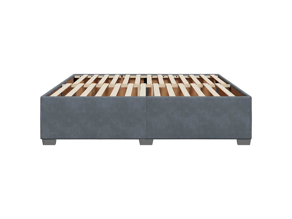 Giroletto senza Materasso Grigio Scuro 200x200 cm Velluto