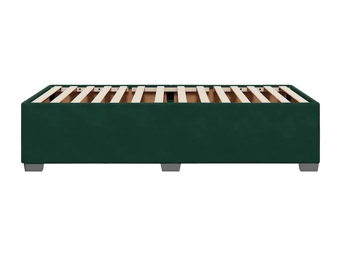 Cadre de lit sans matelas vert foncé 90x200 cm velours