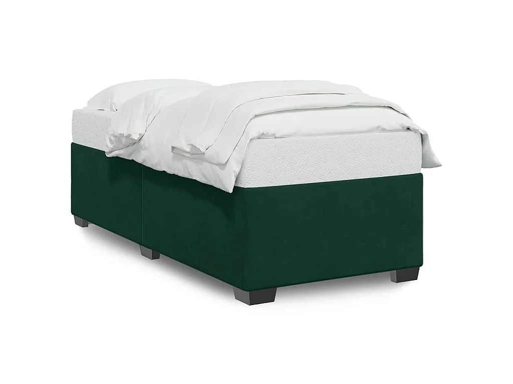 Bedframe zonder matras 90x200 cm fluweel donkergroen