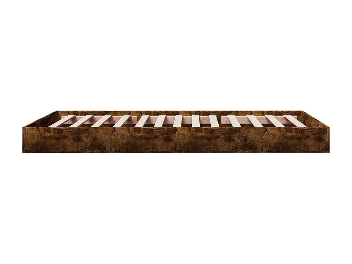Cadre de lit sans matelas chêne fumé 90x190cm bois d'ingénierie